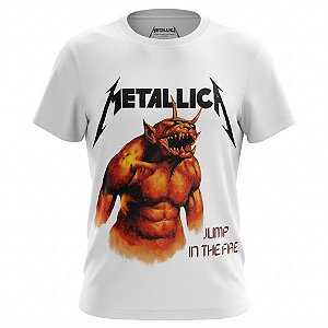 Camiseta Metallica - Jump In The Fire Branca