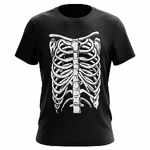 Camiseta Skull - Ossos - Caveira - Costela