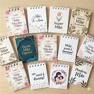 Bloquinho anotações (estampas sortidas de mãe) - (PACOTE COM 4 UN)