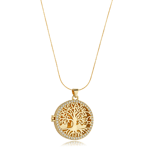 Colar relicário árvore da vida