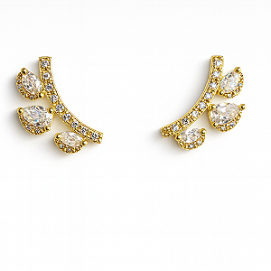 Brinco ear Cuff gotas delicado