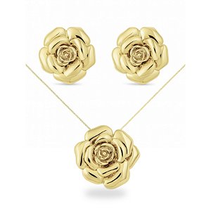 Conjunto flor organiza lisa