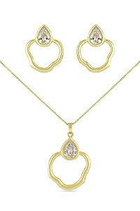 Conjunto orgânico com gota cristal