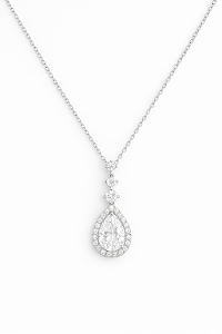 Colar gravata com zircônia cristal