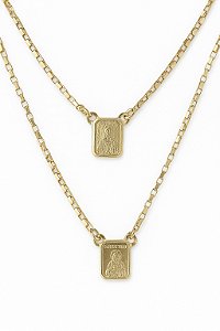 Escapulário unissex corrente tijolinho