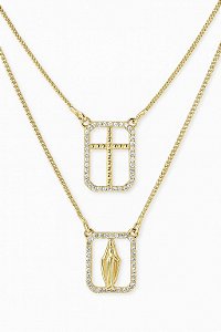 Escapulário Nossa senhora das graças e cruz