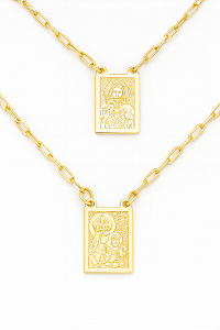 Escapulário unissex corrente elos ovais