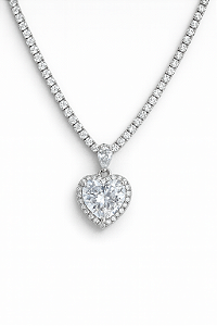 Choker riviera coração cristal