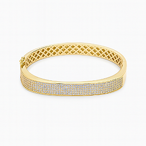 Bracelete cravejado em zircônias fecho joia