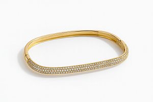 Bracelete quadrado cravejado em zircônia