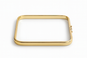 Bracelete quadrado liso fecho joia