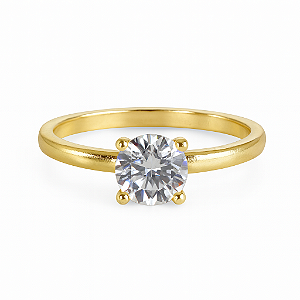 Anel solitário pedra zircônia cristal banhado a ouro 18k dourado pedra 0,4 mm