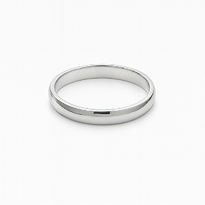 Aliança de compromisso clássica 4mm unissex prata 925