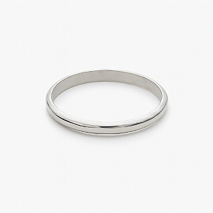 Aliança de compromisso 3mm com detalhes nas laterais prata 925