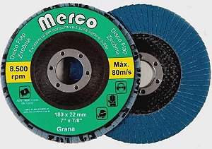 DISCO FLAP ZIRC 7 - GR 60 - CAIXA COM 20 UNIDADES