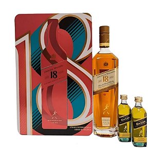 GIFTPACK JW 18 ANOS 750ML C\ 2 MINI BLUE LABEL 50ML