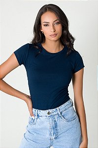 T-shirt Bianca Azul Marinho