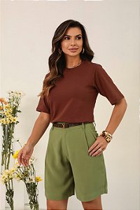 Bermuda Alfaiataria Laura Verde