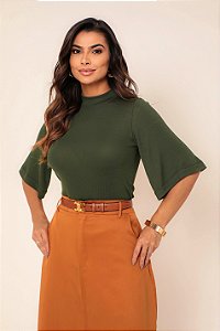 Blusa Gola Alta Ima Verde Floresta