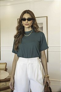 T-shirt Gola Redonda Paula Verde Aquatico