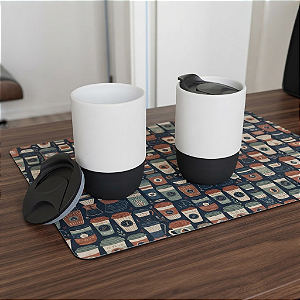 Copo cerâmica com silicone para sublimação