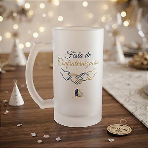 Caneca de Vidro Personalizada- Atacado min 50