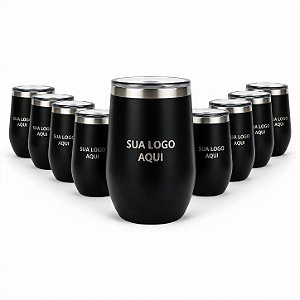 Copo Térmico Cuia Personalizada inox Nome Logo - 10 unidades
