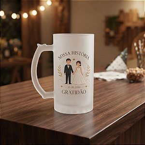 Caneco de Chopp Personalizado 50 Unidades: Lembrança para Casamentos e Eventos