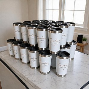 100 Copos Térmicos Personalizados | Brindes Corporativos