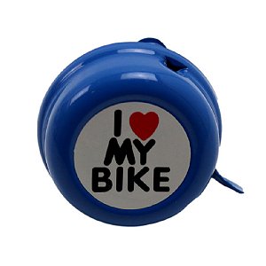 Buzina Campainha Trim-trim Bicicleta I Love My Bike Aço Várias Cores