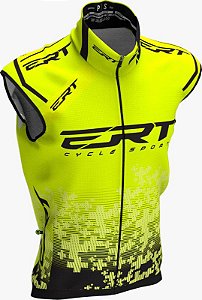 Colete Corta Vento Ert Bike Team Amarelo 2020 Mtb Speed Com Refletivo
