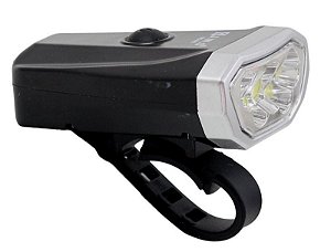 Lanterna Farol Dianteiro para Bicicleta JWS WS-205 5 Super Leds 800 Lúmens Preto Recarregavél