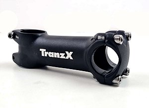 Mesa Avanço Bicicleta TranzX 100mm para Guidão 25.4mm Preta Aluminio