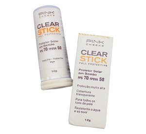Protetor Solar Transparente FPS70 UVA50 Pink Cheeks - Clear Stick - 12g