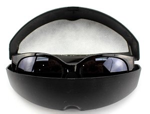 Óculos de Ciclismo Sunglass Redondo Preto Preto Polarizado Bike