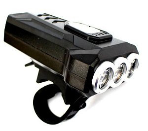 Lanterna Bicicleta Farol Recarregável USB 300 lumens Alto Brilho