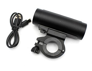 Lanterna Farol Para Bicicleta GTA T40 Super Led 1100 Lúmens Alumínio USB