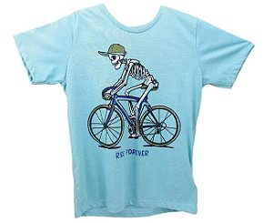 Camisa Feminina Casual Bike Ride Forever Estampa de Bicicleta