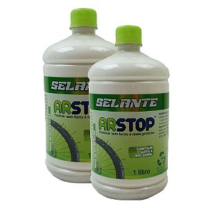 Kit 2 Líquidos Selantes Tubeless Arstop 1 Litro para Bicicletas MTB Speed