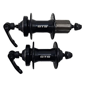 Cubos Rolamentados Bicicleta GTS 36 Furos Eixo 9mm Freios à Disco Cor Preto