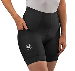 Bermuda De Ciclismo Free Force Feminina Basic 30 Preta