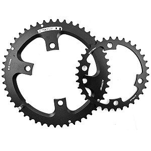 Coroas Dupla Bicicleta Speed Session 50-34 dentes p/ Pedivelas Shimano 4 furos BCD 110mm