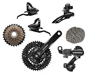 Grupo Transmissão MTB Shimano Tourney 21v Roda Livre