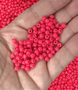 Miçangão Acrílico - Rosa Pink - 4,5mm - 20 gramas