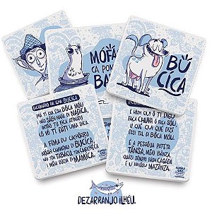 Porta Copos Dezarranjo Ilhéu - Dicionário (Kit 06 und)