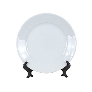 PRATO RASO LINHA BAR/HOTEL EM PORCELANA BRANCA 24,5 CM MESA POSTA 3 OPÇÕES DE KITS