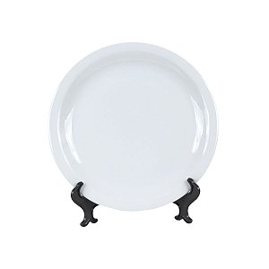 PRATO RASO LINHA IGUAÇU EM PORCELANA BRANCA 25,5 CM MESA POSTA 3 OPÇÕES DE KITS
