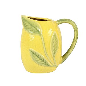 JARRA LIMÃO SICILIANO EM CERAMICA AMARELA 1,5 L CASA FESTA E DECORAÇÃO