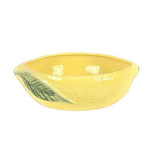 TIGELA LIMÃO SICILIANO EM CERAMICA AMARELO 3,5 L MESA POSTA UTILIDADE