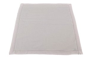 KIT 2 GUARDANAPOS QUADRADOS BEGE EM ALGODÃO 48 X 48 CM MESA POSTA